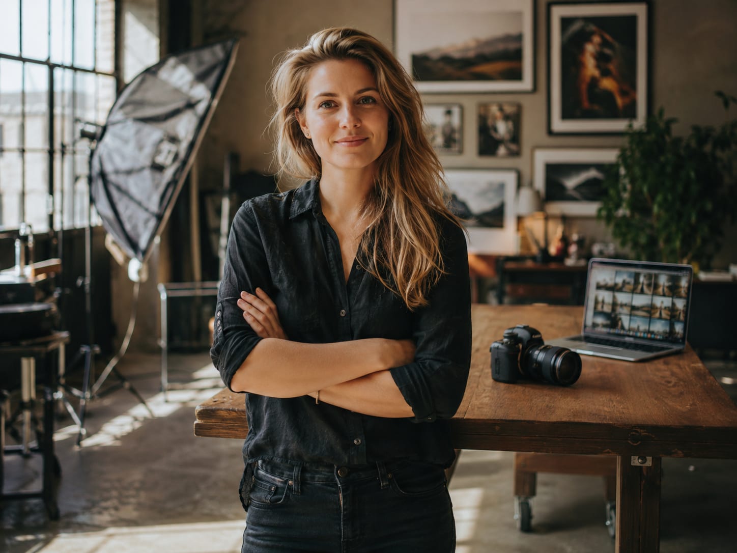 A creative professional in their studio